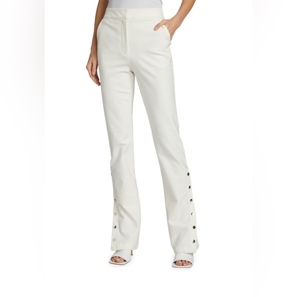 NWOT Derek Lam 10 Crosby Tesse Snap-Leg Flared Pants - Picture 1 of 10
